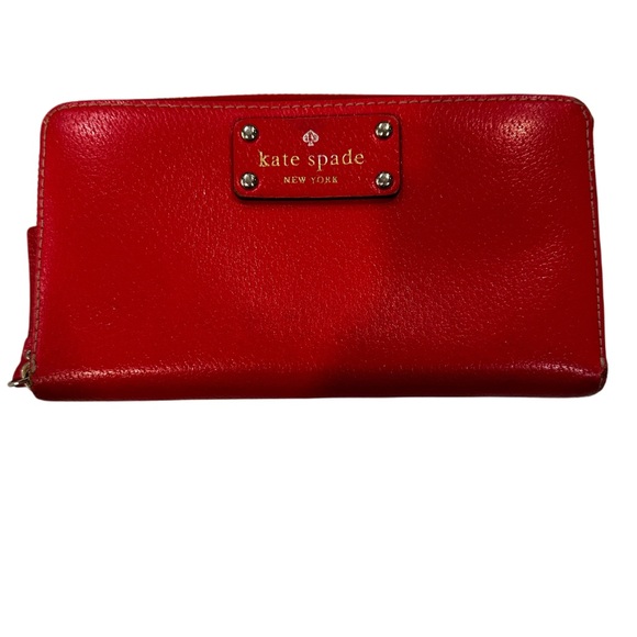 kate spade Handbags - Kate Spade Vibrant Red Wallet